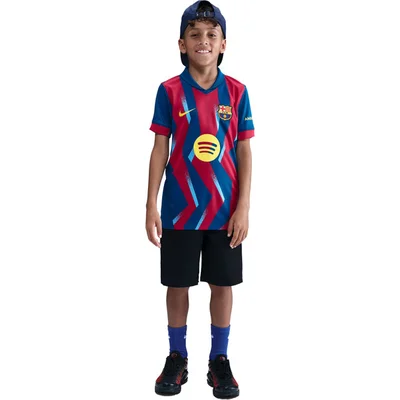 FC Barcelona vierde shirt kids 2025-2026 blauw Nike Dri-FIT