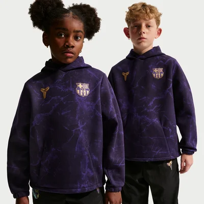 FC Barcelona Uit Kobe voetbal-pulloverhoodie kids 2026-2027 zwart Nike