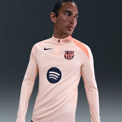 FC Barcelona Strike Derde Nike Total 90 knit trainingstop heren 2025-2026 oranje Dri-FIT