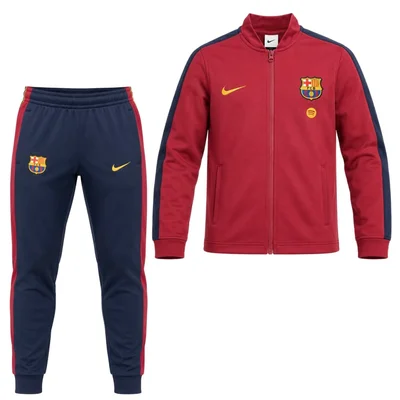 FC Barcelona Strike trainingspak Full-Zip kids 2026-2027 rood donkerblauw geel Nike