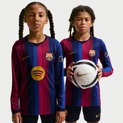 FC Barcelona thuisshirt lange mouwen kids 2026-2027 Blaugrana Nike Dri-FIT