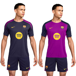 FC Barcelona Strike trainingsshirt 2025-2026 donkerblauw felpaars goud Nike