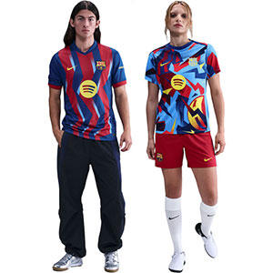 FC Barcelona 4e shirt 2025-2026 blauw rood geel Nike
